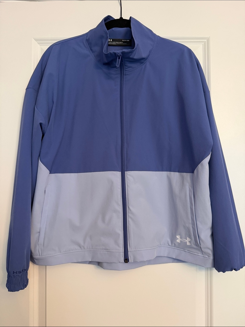Women’s Under Armour Two-Tone Track Jacket - Periwinkle & Light Blue Size S